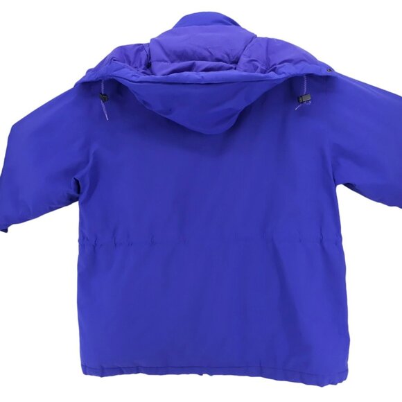 CABELAS Goretex Goose Down Hooded Jacket Purple Green Trim Women's XL - Picture 4 of 11